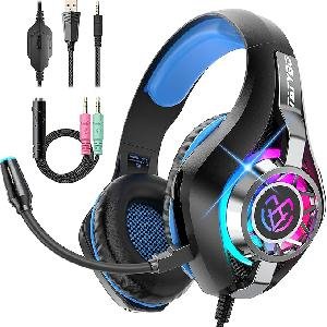 Auriculares Para Juegos Para PC Y Movil Con Micrófono Y Cancelación De Ruido